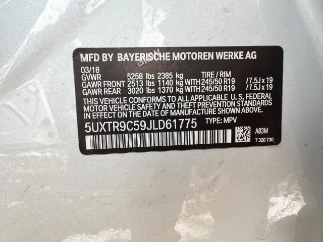 5UXTR9C59JLD61775 BMW X3 Xdrive30i