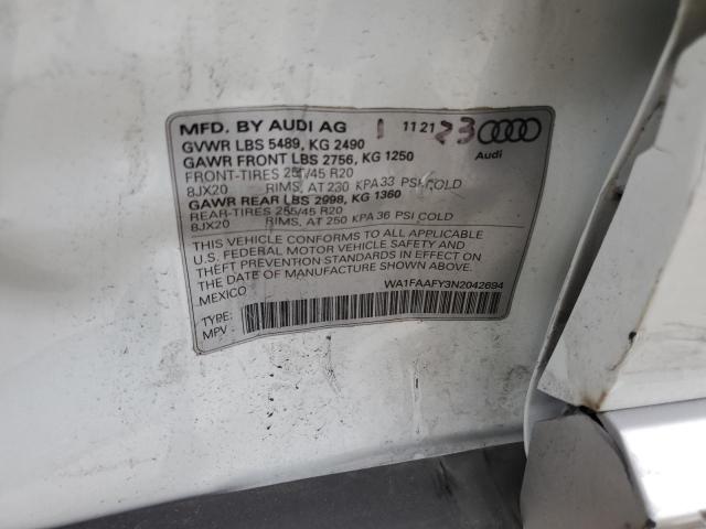 WA1FAAFY3N2042694 Audi Q5 Prestige 45