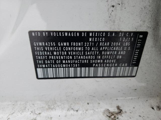 3VW4T7AU0GM041381 Volkswagen GTI S/SE