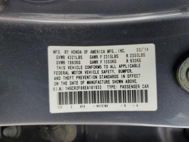1HGCR2F86EA181930 Honda ACCORD EXL