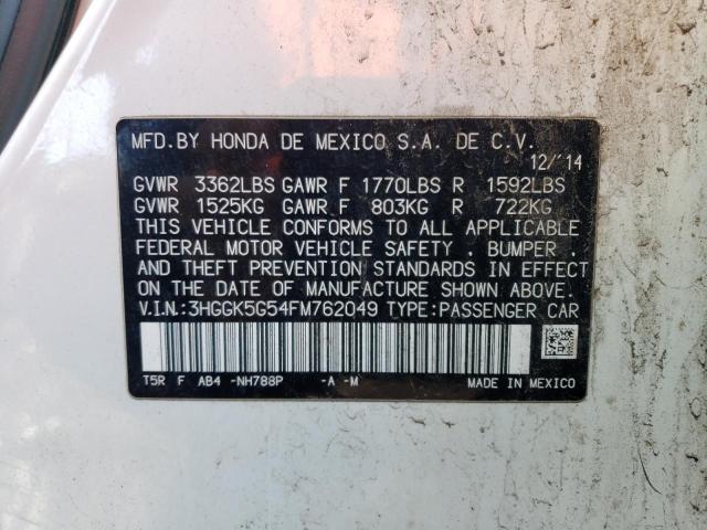3HGGK5G54FM762049 Honda FIT LX