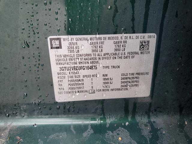 3GTU2VEC0FG104875 GMC Sierra K1500 Slt
