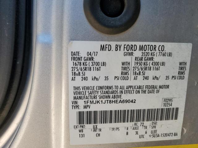 1FMJK1JT8HEA69042 Ford Expedition El Xlt