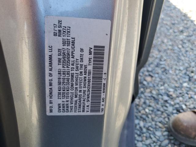 5FNRL5H2XHB017001 Honda ODYSSEY LX