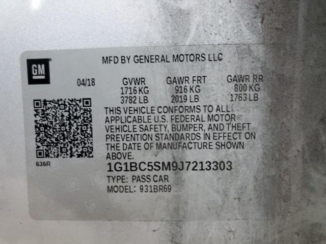 1G1BC5SM9J7213303 Chevrolet CRUZE LS