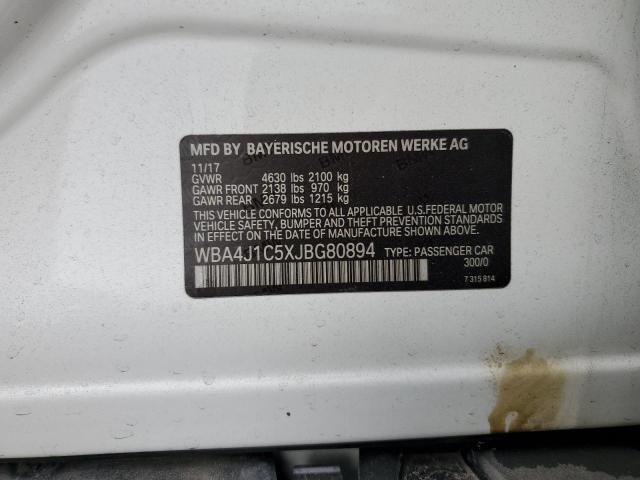 WBA4J1C5XJBG80894 BMW 430i Gran Coupe