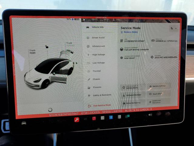 5YJ3E1EB7KF437447 Tesla MODEL 3