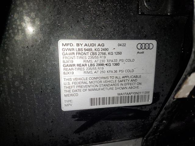 WA1FAAFY0N2111356 Audi Q5 Prestige 45