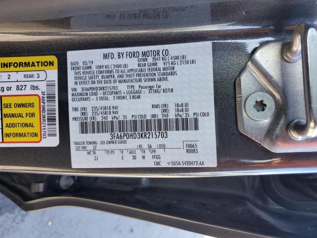 3FA6P0HD3KR215703 Ford FUSION SE