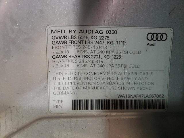 WA18NAF47LA067062 Audi A4 Allroad Premium Plus