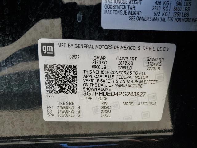 3GTPHDED4PG243827 GMC Sierra C1500 Slt