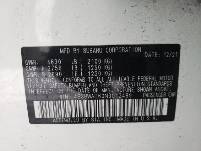 4S3BWAB60N3012489 Subaru LEGACY