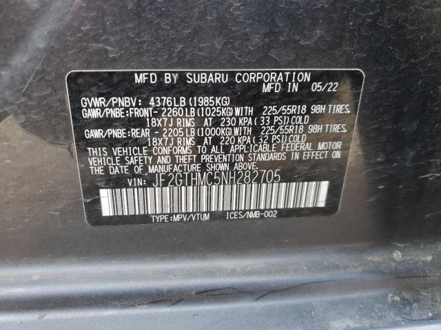 Auction sale of the 2022 Subaru Crosstrek Limited , vin: JF2GTHMC5NH282705, lot number: 137072404