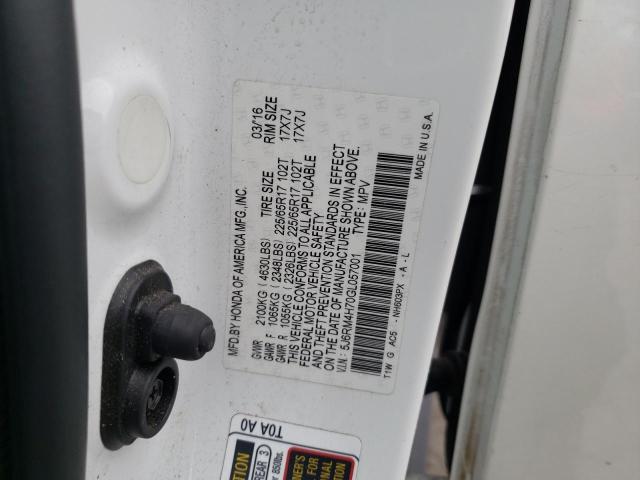 5J6RM4H70GL057001 Honda CR-V EXL