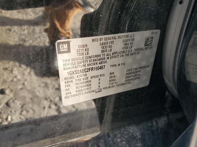 1GKS2AEC2FR190467 GMC YUKON SLE