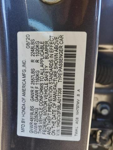 1HGCV3F58LA017308 Honda Accord Hybrid Exl
