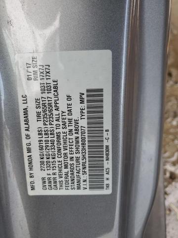 5FNRL5H33HB007077 Honda ODYSSEY SE