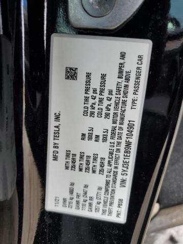 5YJ3E1EB9NF104901 Tesla MODEL 3