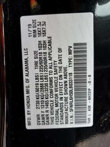 5FNRL6H50LB033118 Honda ODYSSEY EX