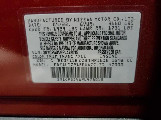 3N1CP5DV6PL478015 Nissan KICKS SR