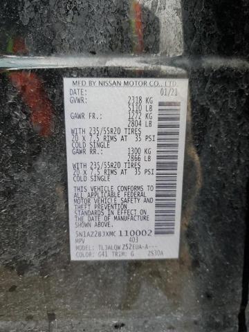 5N1AZ2BJXMC110002 Nissan MURANO SV