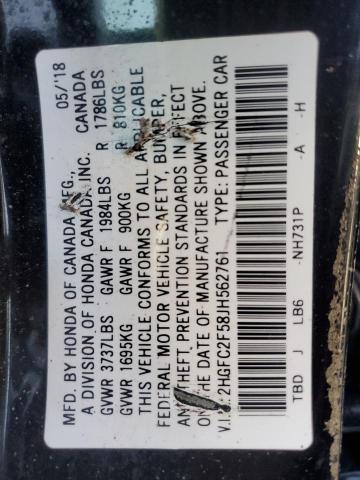 2HGFC2F58JH562761 Honda Civic Lx