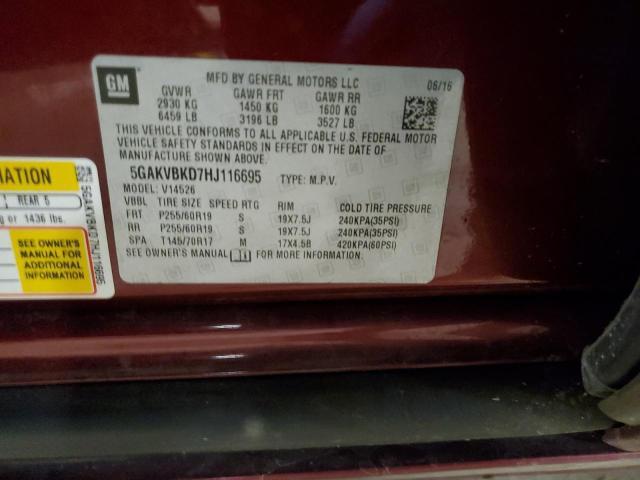 5GAKVBKD7HJ116695 Buick Enclave