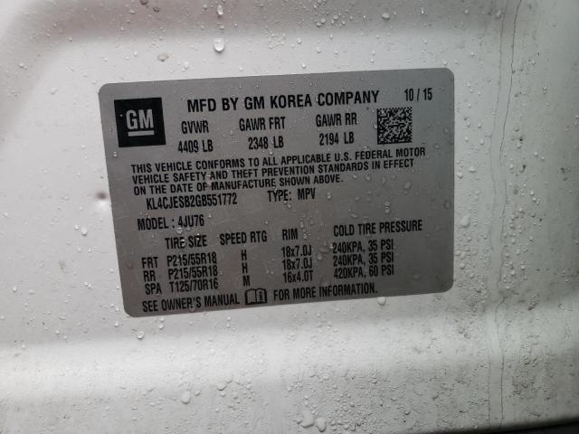 KL4CJESB2GB551772 Buick Encore