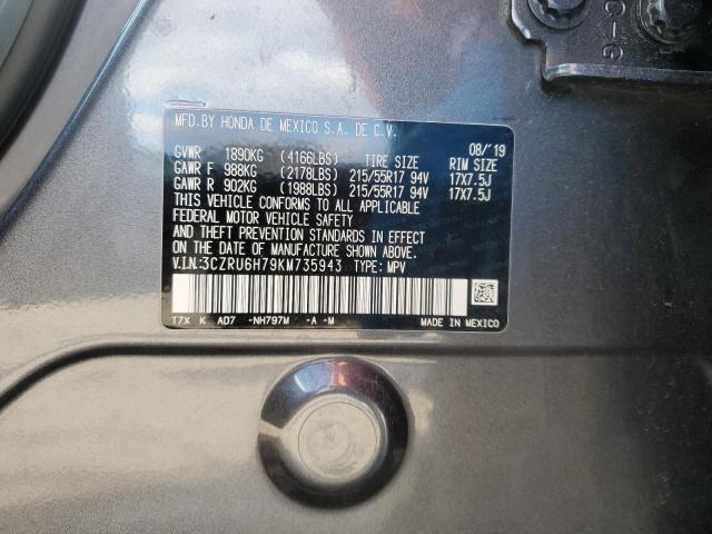 3CZRU6H79KM735943 Honda Hr-v Exl