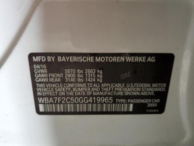 WBA7F2C50GG419965 BMW 750 Xi