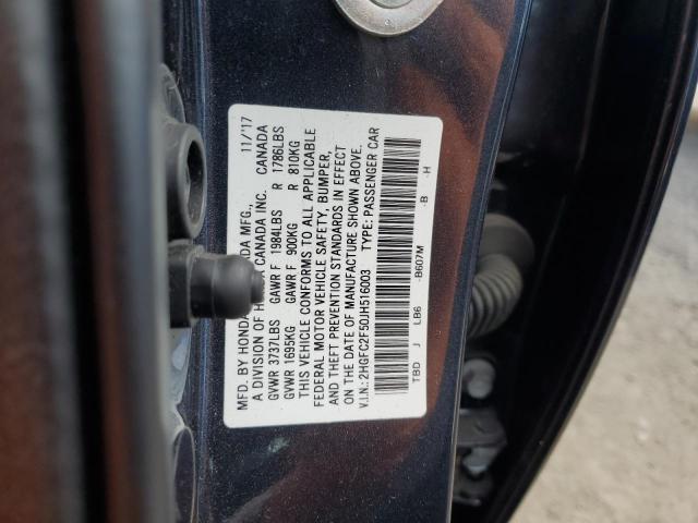 2HGFC2F50JH516003 Honda Civic Lx