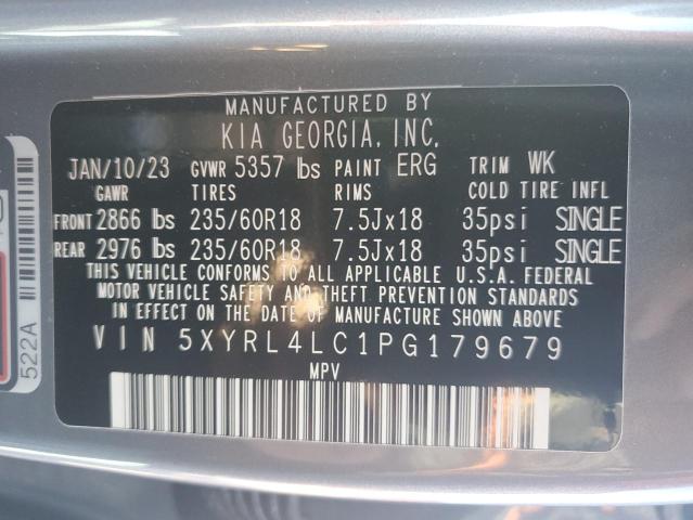 5XYRL4LC1PG179679 KIA SORENTO S