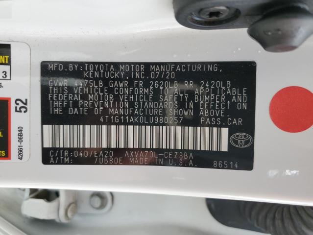 4T1G11AK0LU980257 Toyota CAMRY SE