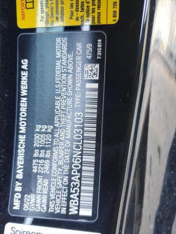 WBA53AP06NCL03103 BMW 430I