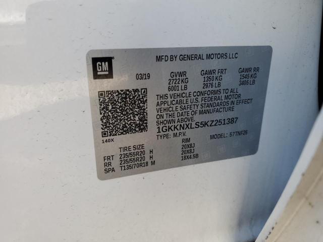 1GKKNXLS5KZ251387 GMC Acadia Denali