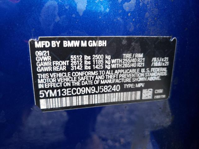 5YM13EC09N9J58240 BMW X3 M