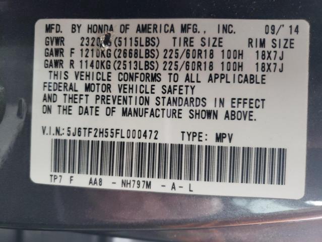5J6TF2H55FL000472 Honda Crosstour Exl