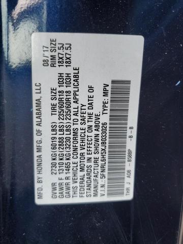 5FNRL6H5XJB033026 Honda ODYSSEY EX