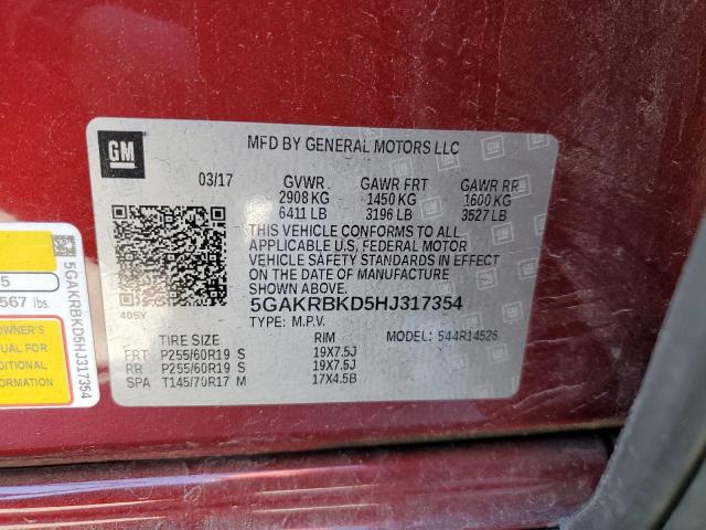 5GAKRBKD5HJ317354 Buick Enclave