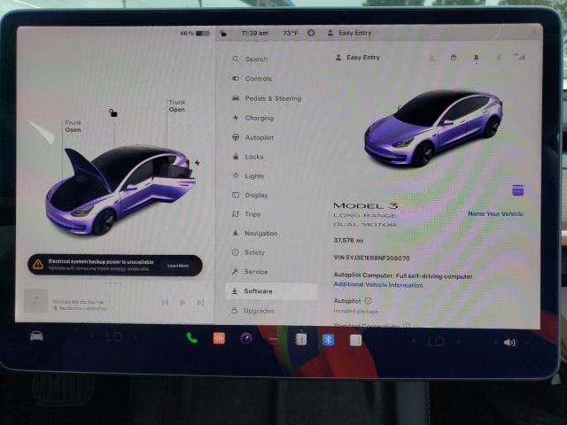 5YJ3E1EB8NF208070 Tesla MODEL 3