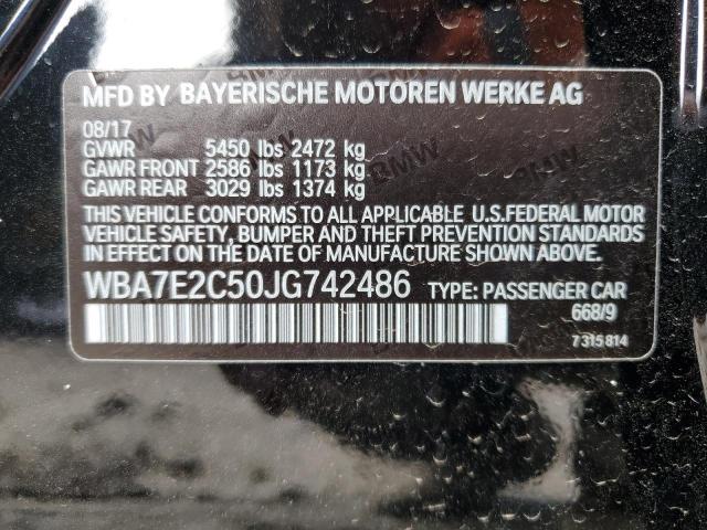 WBA7E2C50JG742486 BMW 740 I
