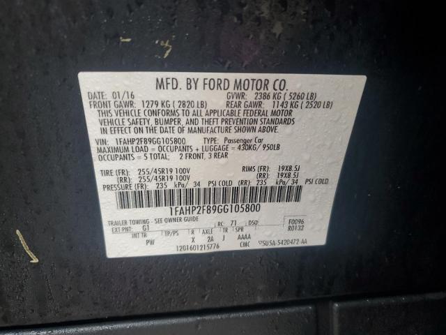 1FAHP2F89GG105800 Ford Taurus Limited
