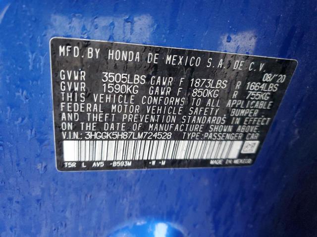 3HGGK5H87LM724528 Honda FIT EX