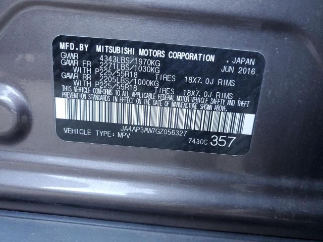 JA4AP3AW7GZ056327 Mitsubishi Outlander Sport Es