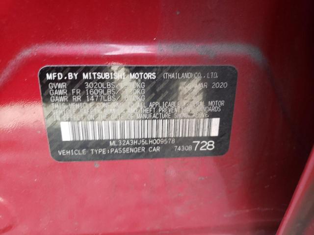 ML32A3HJ5LH009578 Mitsubishi MIRAGE ES
