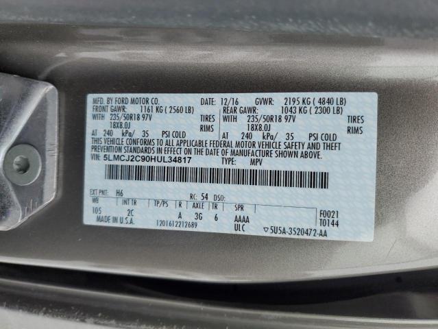 5LMCJ2C90HUL34817 Lincoln MKC SELECT