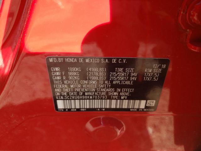 3CZRU6H98KM703793 Honda Hr-v Touring