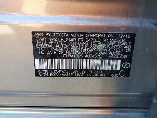 JTHBA1BL5HA004570 Lexus Gs 200t Base