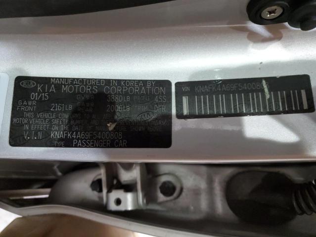 KNAFK4A69F5400808 KIA FORTE LX