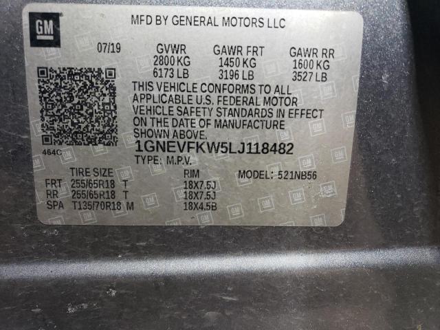 1GNEVFKW5LJ118482 Chevrolet Traverse Ls